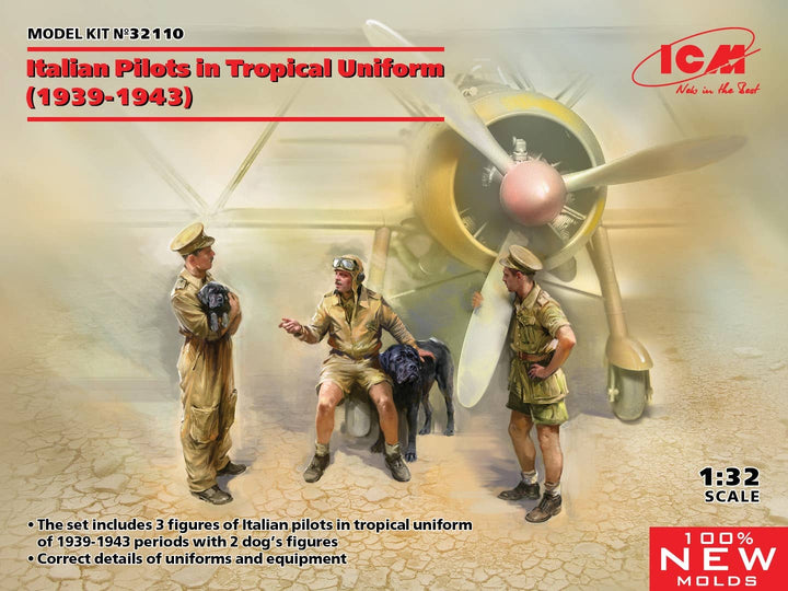 ICM 1/32 Italian Pilots in Tropical Uniform 1939-1943 (100% New Molds) | 4823044407545