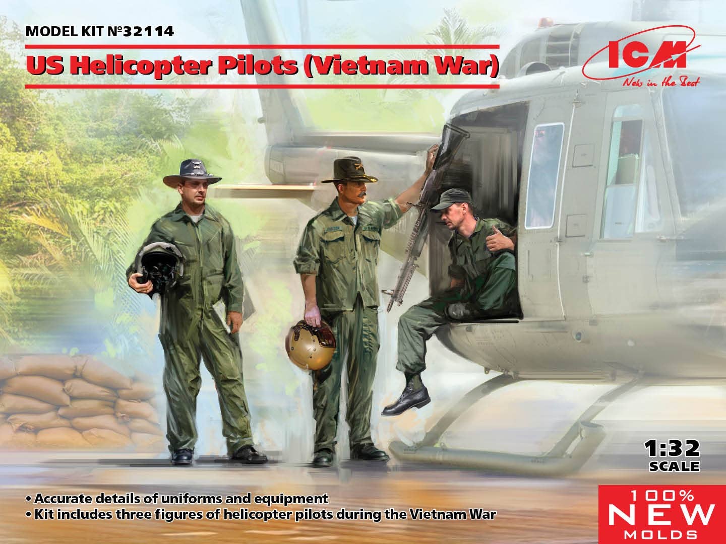 ICM 1/32 US Helicopter Pilots (Vietnam War) (100% new molds) | 4823044408054