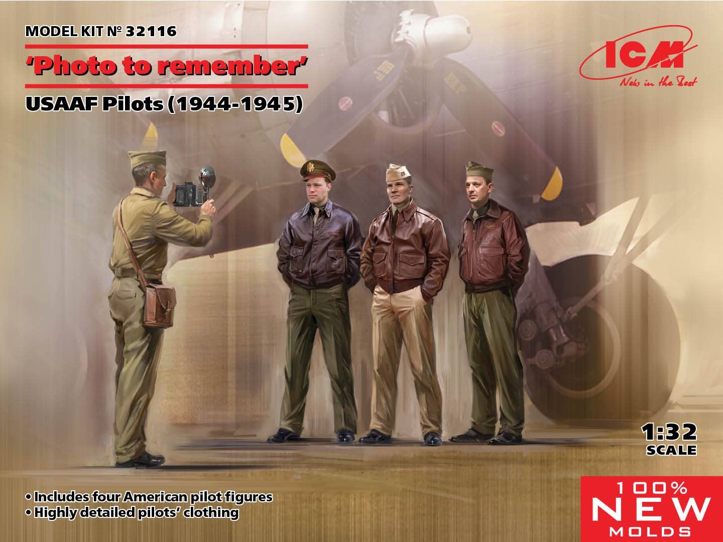 ICM 1/32 Photo To Remember , USAAF Pilots (1944-1945) | 4823044408504