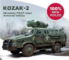 ICM 1/35  'Kozak-2', Ukrainian MRAP-class Armored Vehicle (100% new molds), Vehicle | 4823044409563