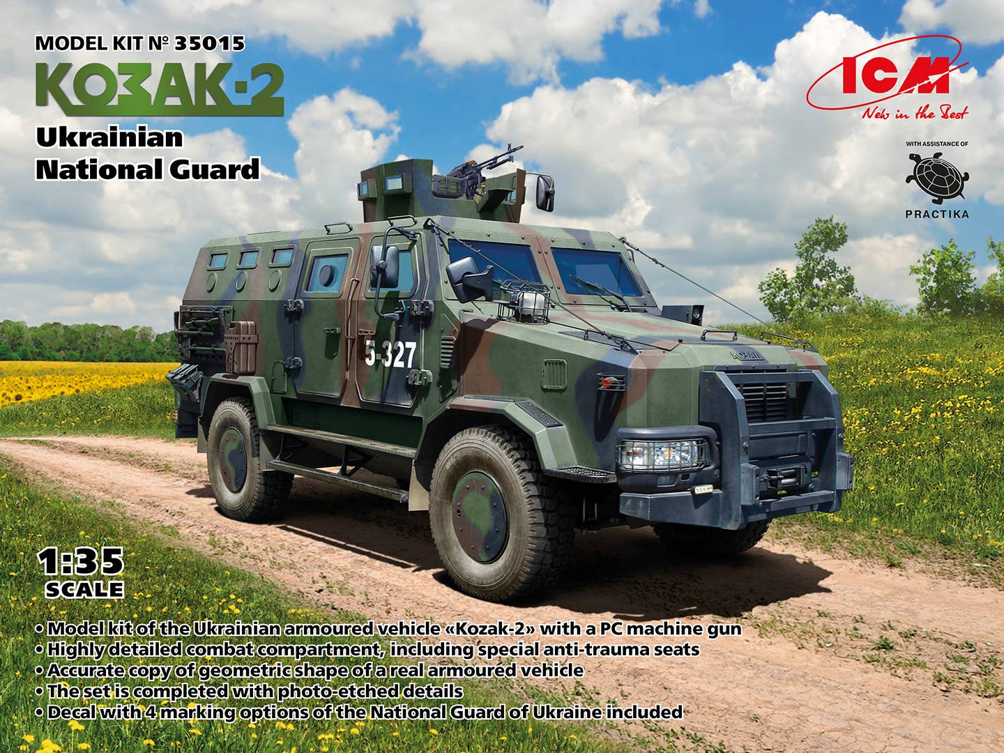 ICM 1/35 'Kozak-2' Ukrainian National Guard, Vehicle | 4823044409570