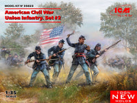 ICM 1/35 American Civil War Union Infantry. Set #2 (100% new molds) - UPC 5907747900387 | 5907747900387