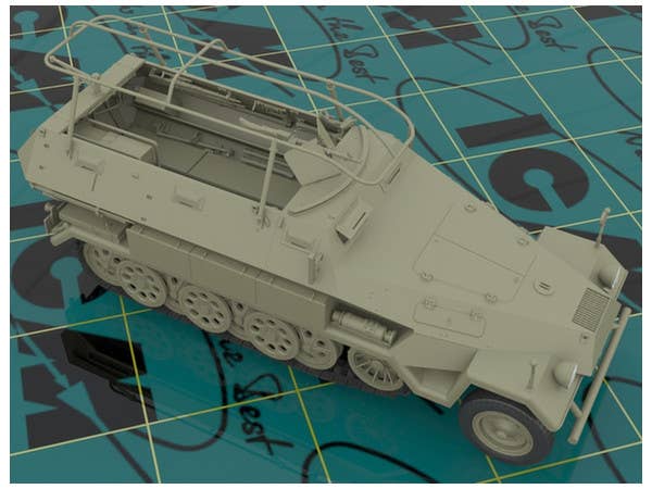 ICM 1/35 Sd.Kfz.251/6 Ausf.A, WWII German Armoured Command Vehicle | 4823044405039