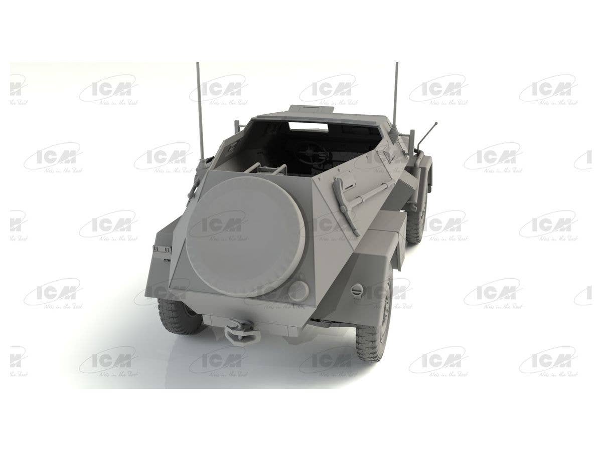 ICM 1/35 Sd.Kfz. 247 Ausf.B, German Command Armoured Vehicle (100% new molds) | 4823044406456