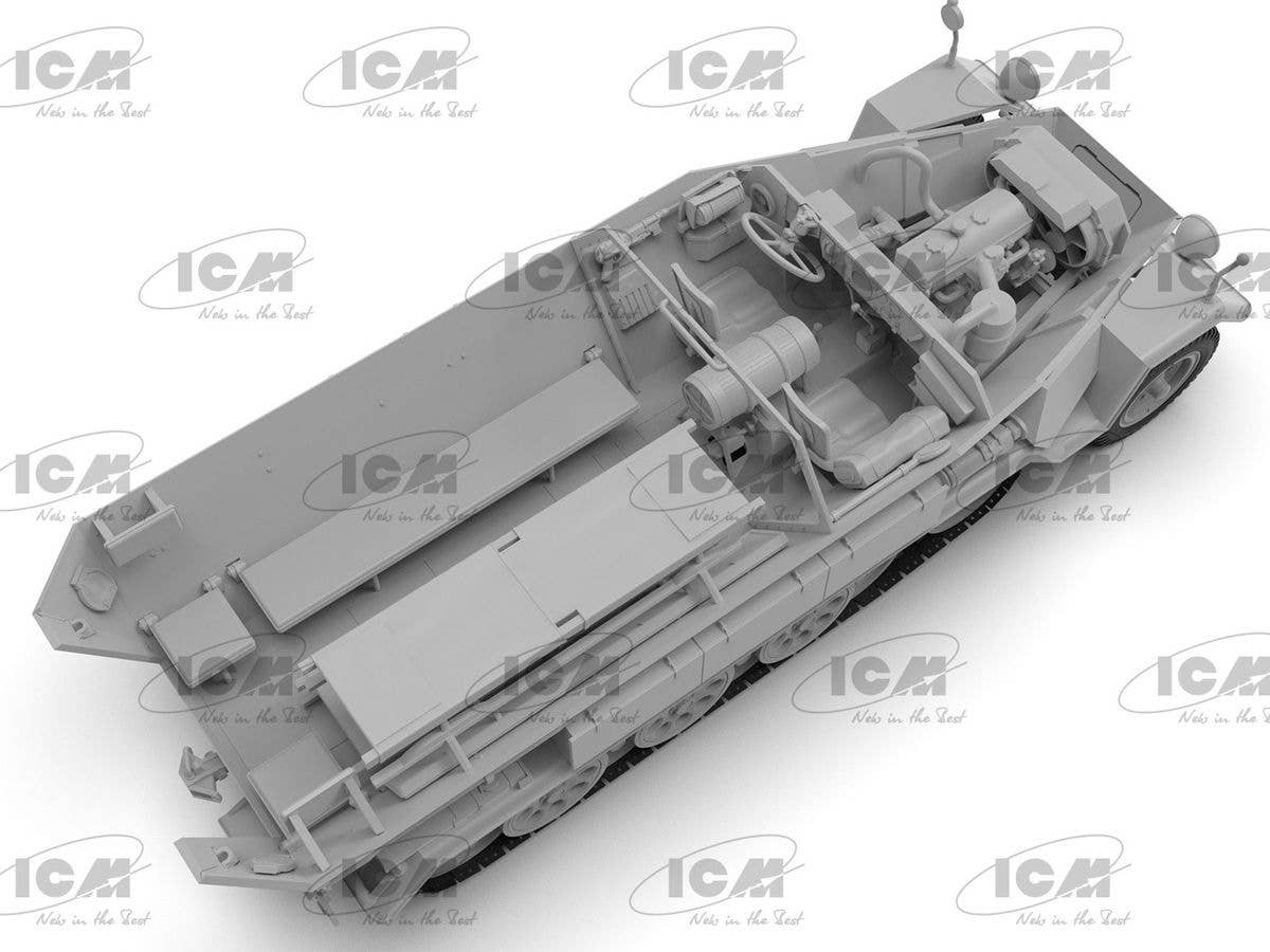 ICM 1/35 Sd.Kfz.251/8 Ausf.A 'Krankenpanzerwagen', WWII German Ambulance, Vehicle | 4823044409679