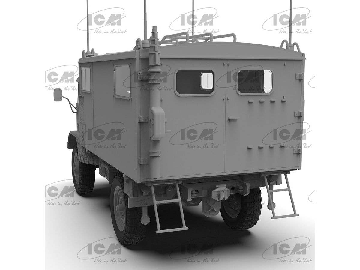 ICM 1/35 Unimog S 404, German Military Radio Truck, Vehicle | 4823044409594