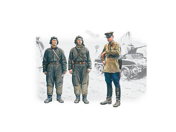 ICM Soviet Tank Crew (1939-1942)    (3 figures - 1 officer, 2 tankmen) | 4823044400768