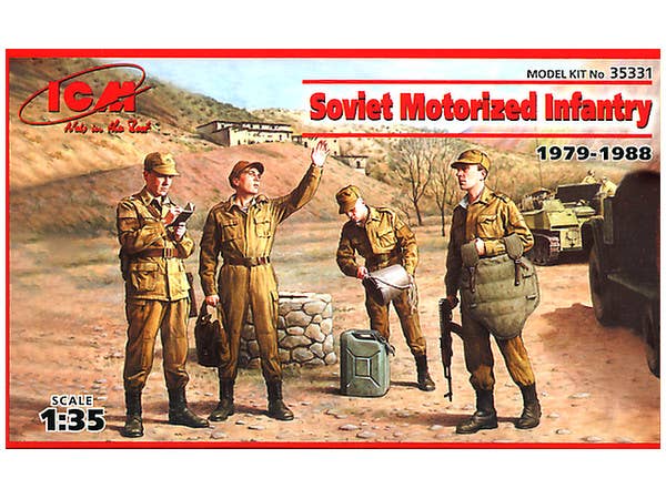 ICM 1/35 Soviet Motorized Infantry (1979-1988) (4 figures - 1 officer, 3 soldiers) | 4823044401208