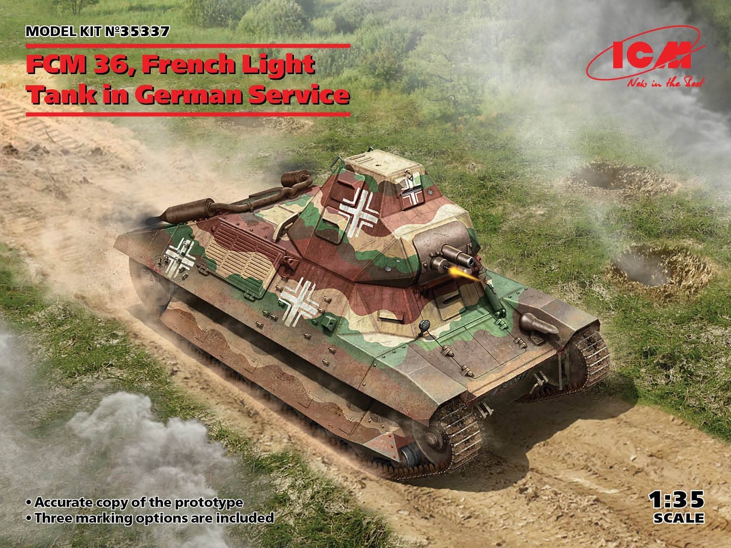 ICM 1/35 FCM 36, French Light Tank in German Service | 4823044407989