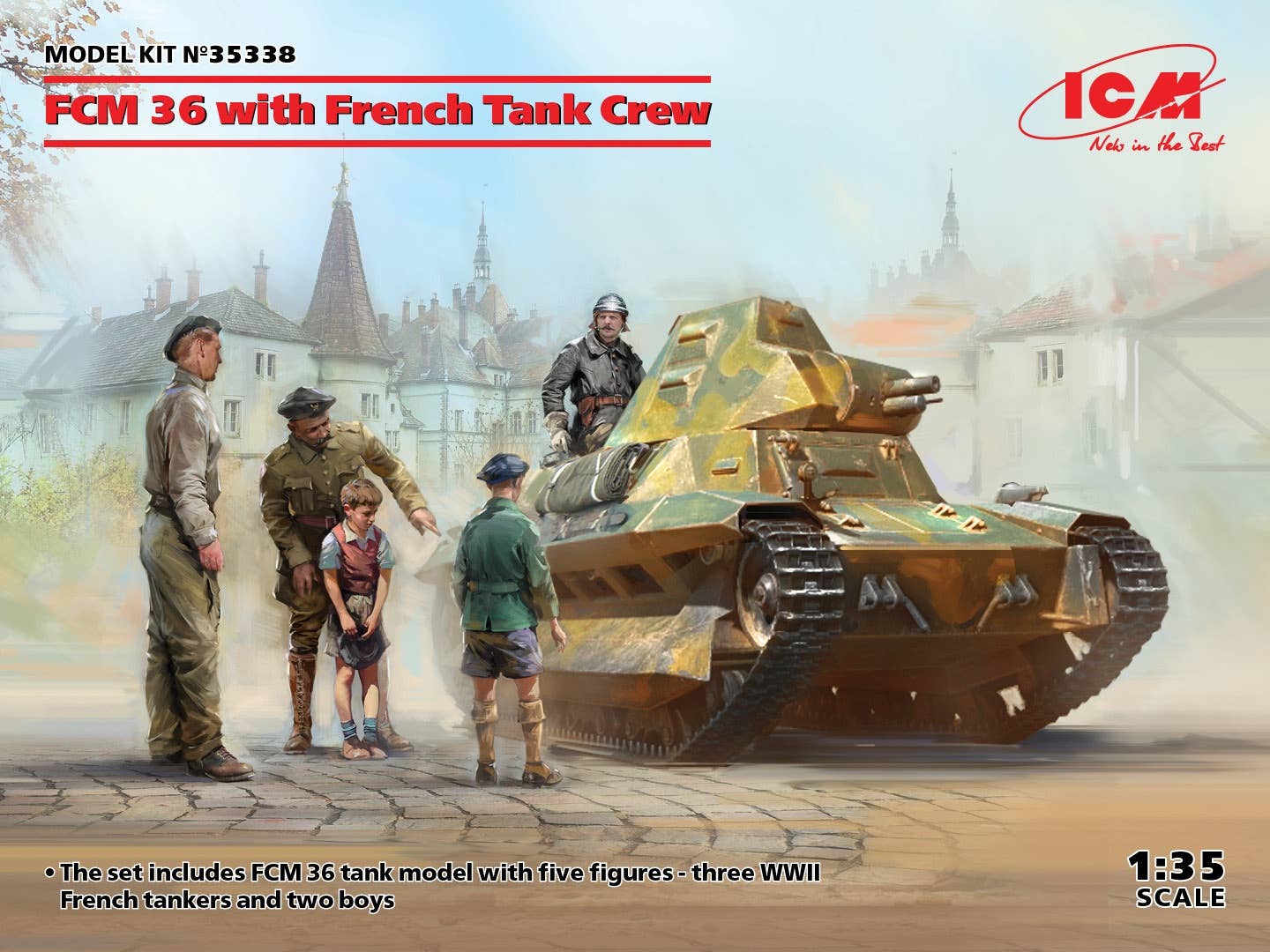 ICM 1/35 FCM 36 with French Tank Crew | 4823044407996