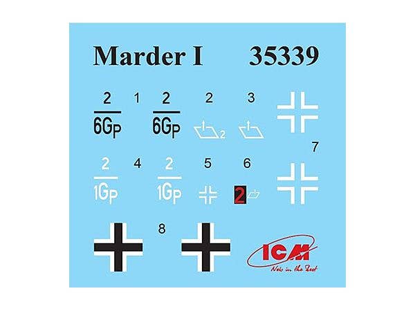 ICM 1/35 Marder I on FCM 36 Base WWII German Anti-tank Self-propelled Gun | 4823044407934