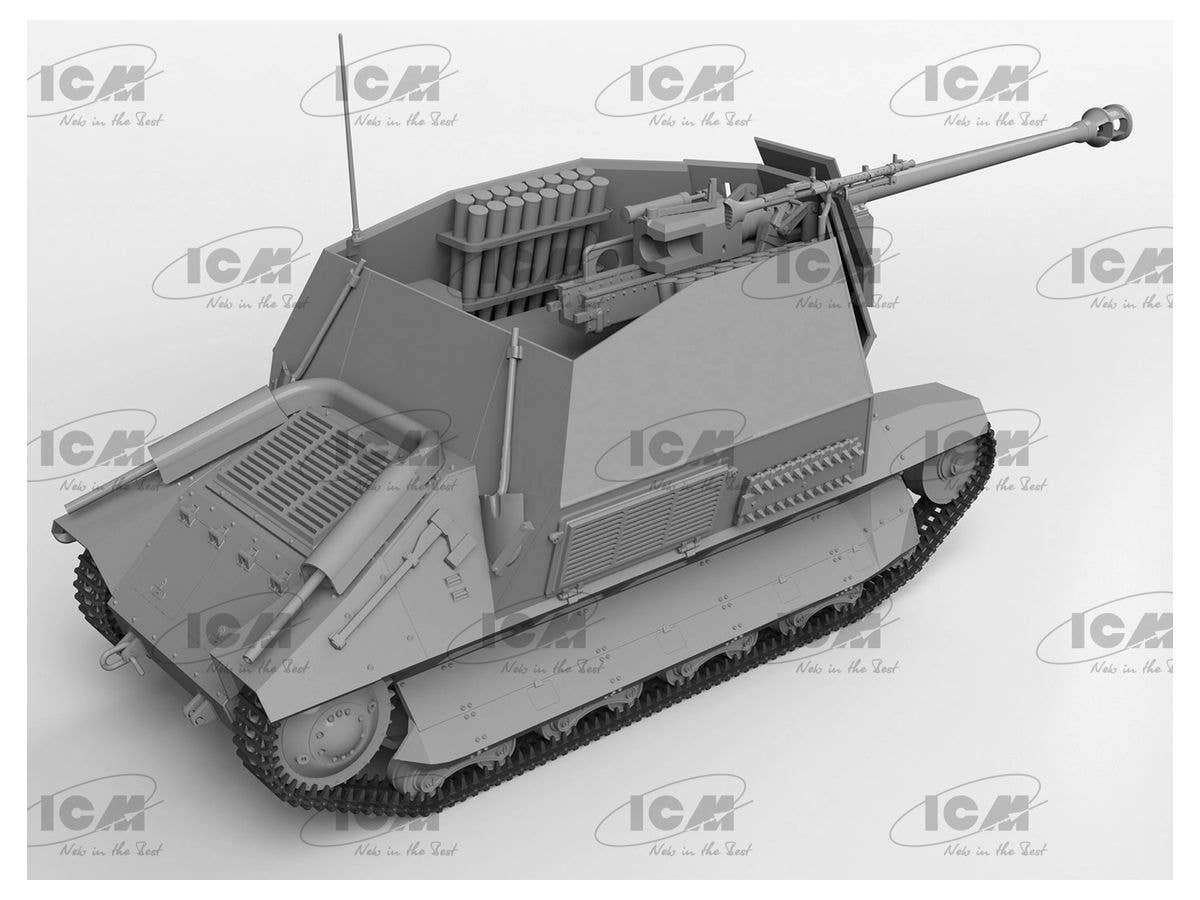 ICM 1/35 Marder I on FCM 36 Base WWII German Anti-tank Self-propelled Gun | 4823044407934
