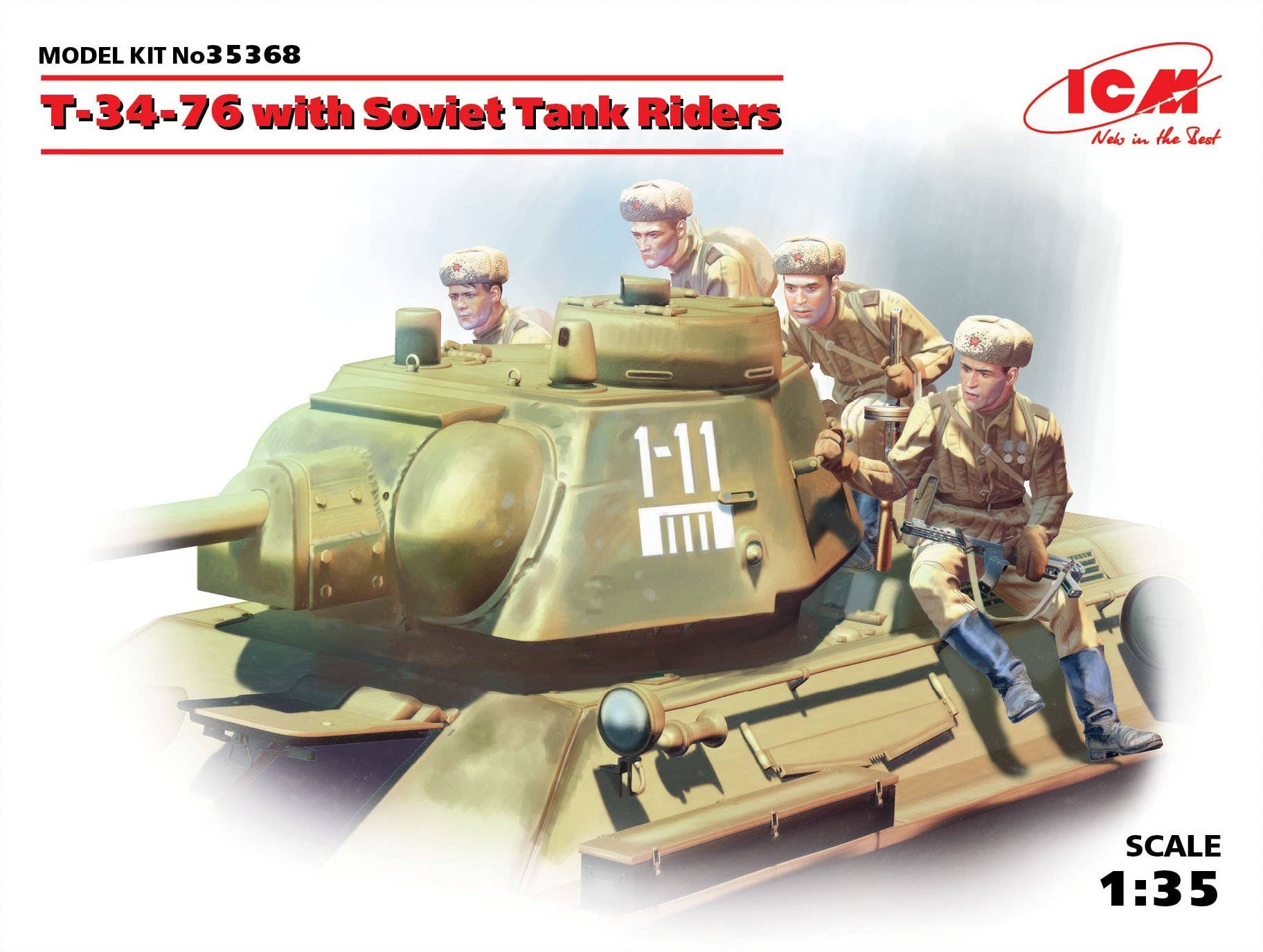 ICM 1/35 T-34-76 with Soviet Tank Riders | 4823044404483