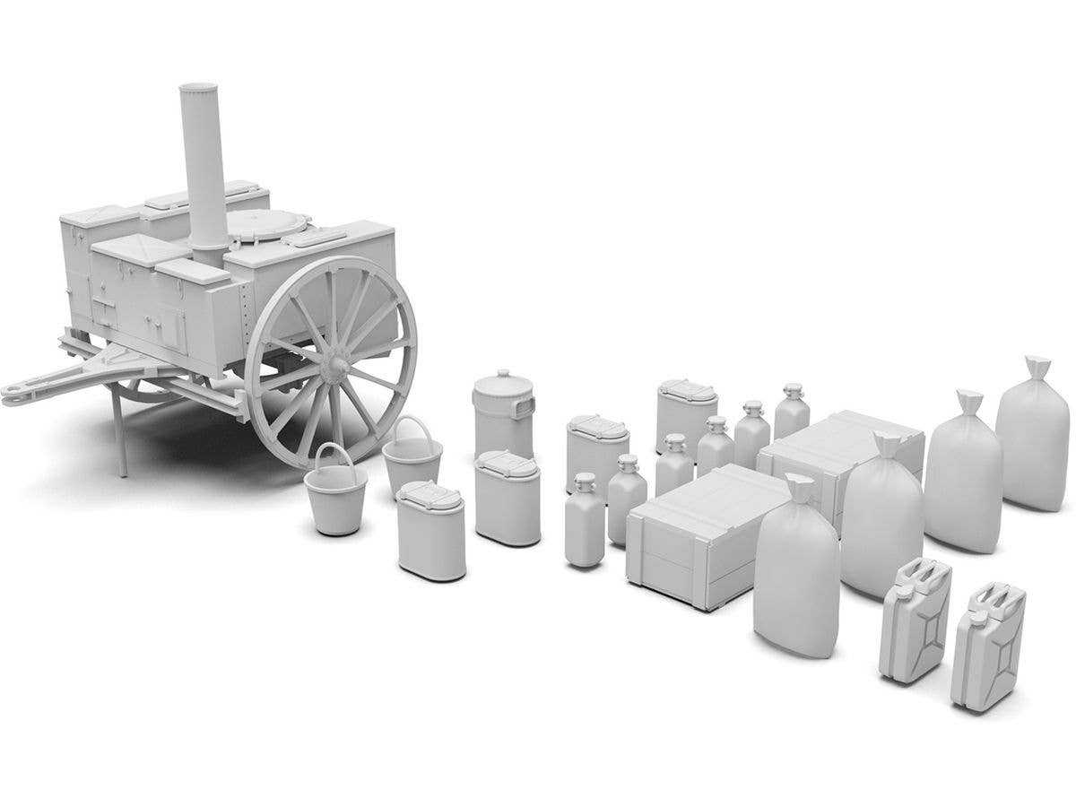 ICM 1/35 AHN 'Gulaschkanone', WWII German mobile field kitchen, Vehicle | 4823044409723