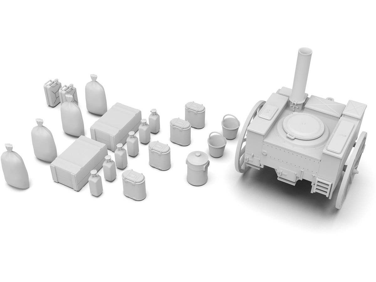 ICM 1/35 AHN 'Gulaschkanone', WWII German mobile field kitchen, Vehicle | 4823044409723