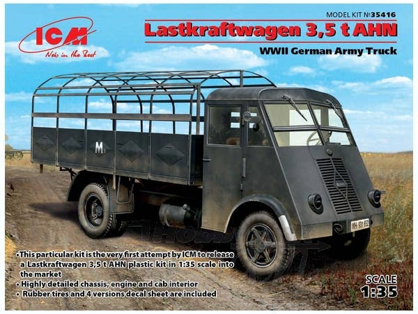 ICM 1/35 Lastkraftwagen 3,5 t AHN, WWII German Army Truck | 4823044403196