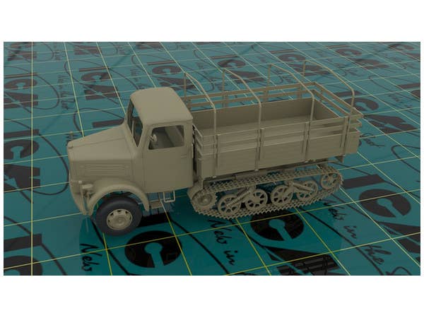 ICM 1/35 KHD S3000/SS M Maultier, WWII German Semi-Tracked Truck | 4823044404445