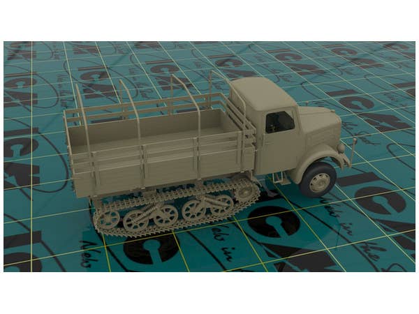 ICM 1/35 KHD S3000/SS M Maultier, WWII German Semi-Tracked Truck | 4823044404445