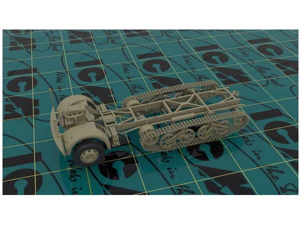 ICM 1/35 KHD S3000/SS M Maultier, WWII German Semi-Tracked Truck | 4823044404445
