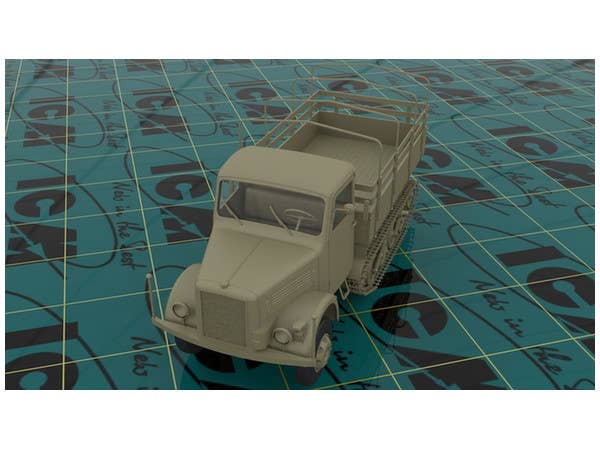 ICM 1/35 KHD S3000/SS M Maultier, WWII German Semi-Tracked Truck | 4823044404445