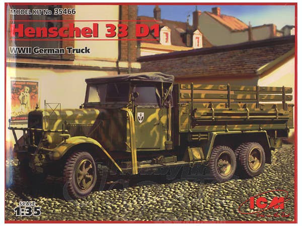 ICM 1/35 Henschel 33 D1, WWII German Army Truck | 4823044402595