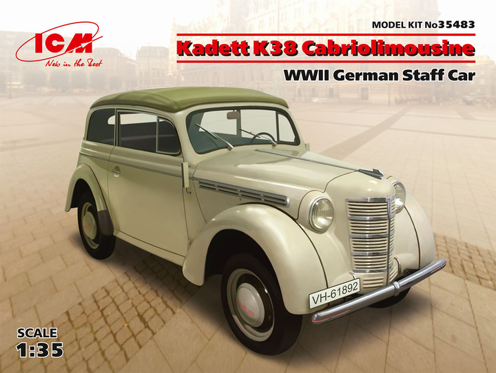 ICM 1/35 Kadett K38 Cabriolimousine, WWII German Staff Car | 4823044405930