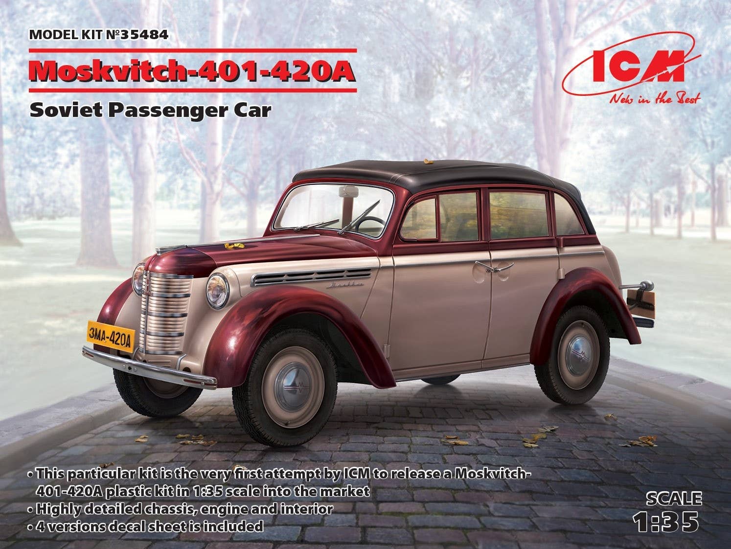 ICM 1/35 Moskvitch-401-420A, Soviet Passenger Car | 4823044405947