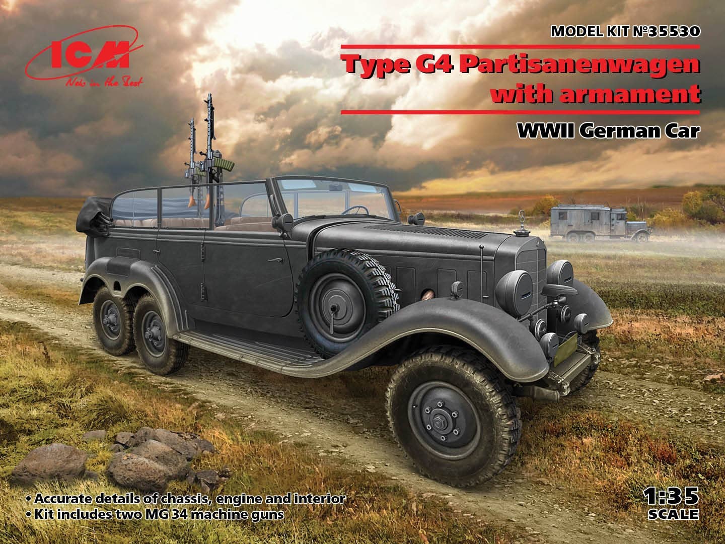 ICM 1/35 G4 with Armament, WWII German Car | 4823044408221