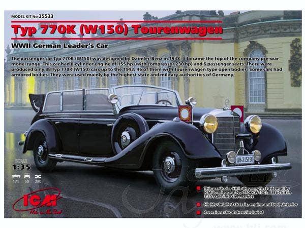 ICM 1/35 Typ 770K (W150) Tourenwagen, WWII German Leader's Car | 4823044402755