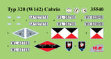 ICM 1/35 Typ 320 (W142) Cabriolet Soft Top, WWII German staff car