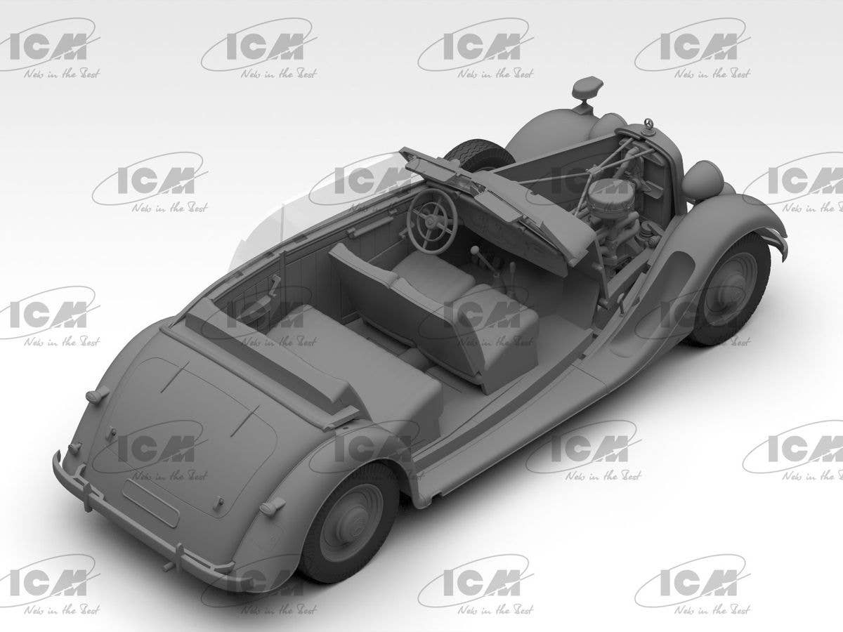 ICM 1/35 Typ 320 (W142) Cabriolet Soft Top, WWII German staff car | 4823044409709