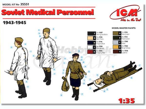 ICM Soviet Medical Personnel (1943-1945) (4 figures - 1 nurse, 2 medical orderlies, 1 injured) | 4823044402052
