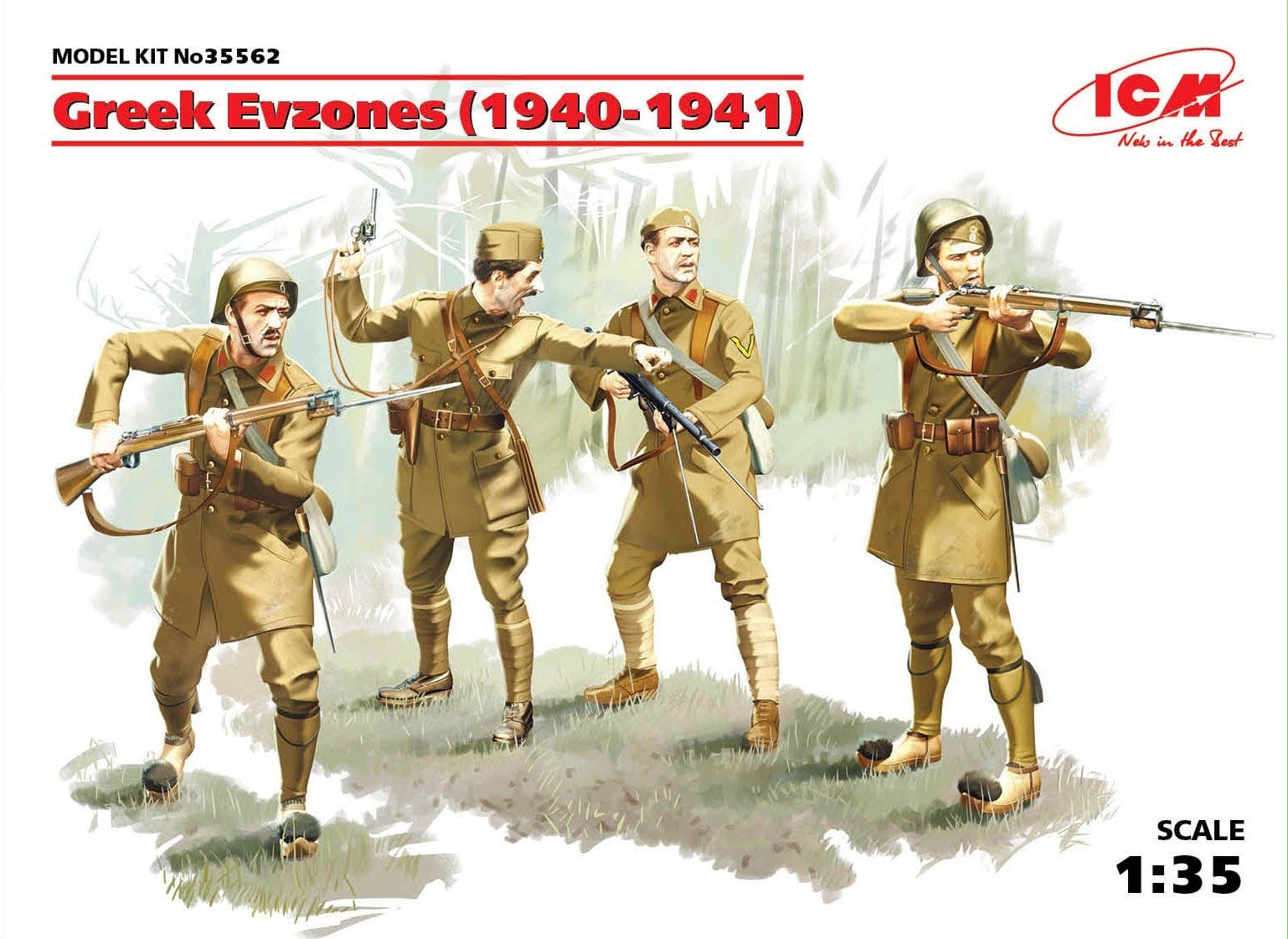 ICM 1/35 Greek Evzones (1940-1941) (4 figures) | 4823044403417