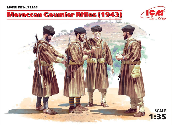 ICM 1/35 Moroccan Goumier Rifles (1943) (4 figures) | 4823044403448