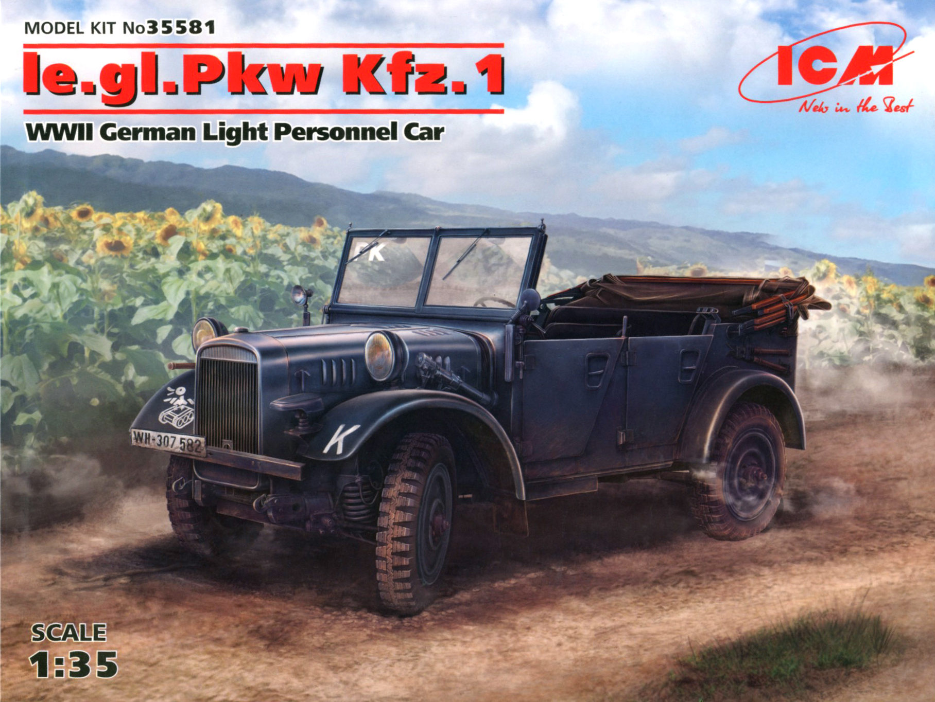 ICM 1/35 le.gl.Pkw Kfz.1, WWII German Light Personnel Car | 4823044405053