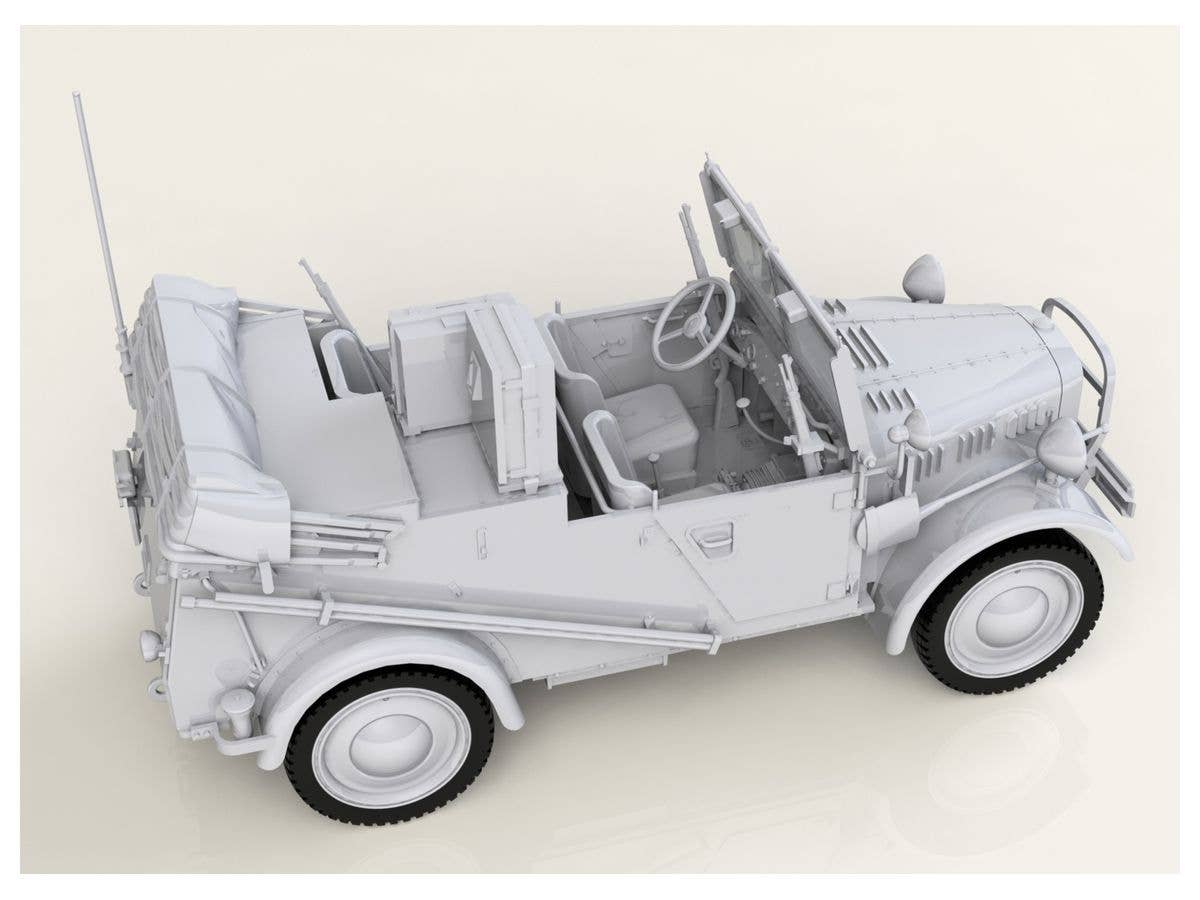 ICM 1/35 le.gl.Einheitz-Pkw Kfz.2, WWII German Light Radio Communication Car | 4823044405992