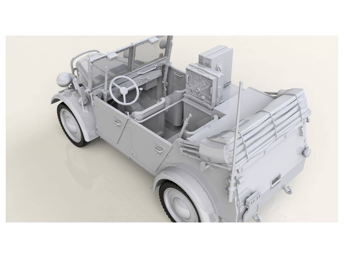 ICM 1/35 le.gl.Einheitz-Pkw Kfz.2, WWII German Light Radio Communication Car | 4823044405992