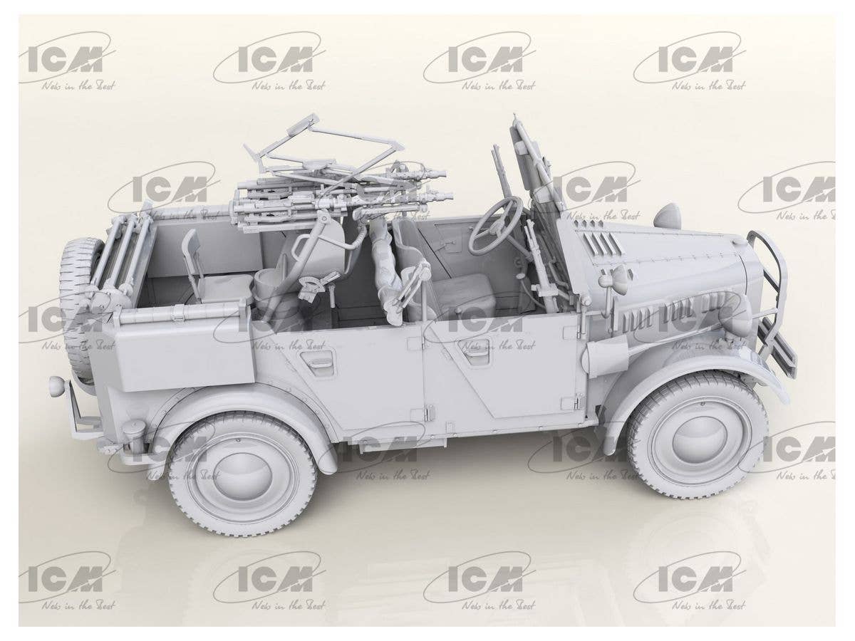 ICM 1/35 le.gl.Einheitz-Pkw Kfz.4, WWII German Light Anti-Aircraft Vehicle | 4823044407927