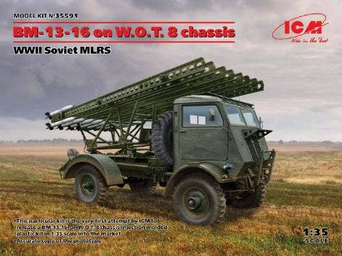 ICM BM-13-16 on W.O.T. 8 chassis, WWII Soviet MLRS 1/35 Scale | 4823044406494