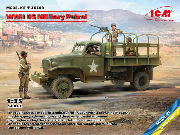 ICM 1/35 WWII US Military Patrol (G7107 with MG M1919A4)