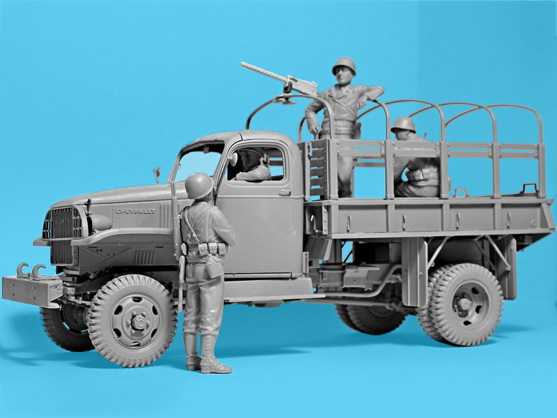 ICM 1/35 WWII US Military Patrol (G7107 with MG M1919A4)