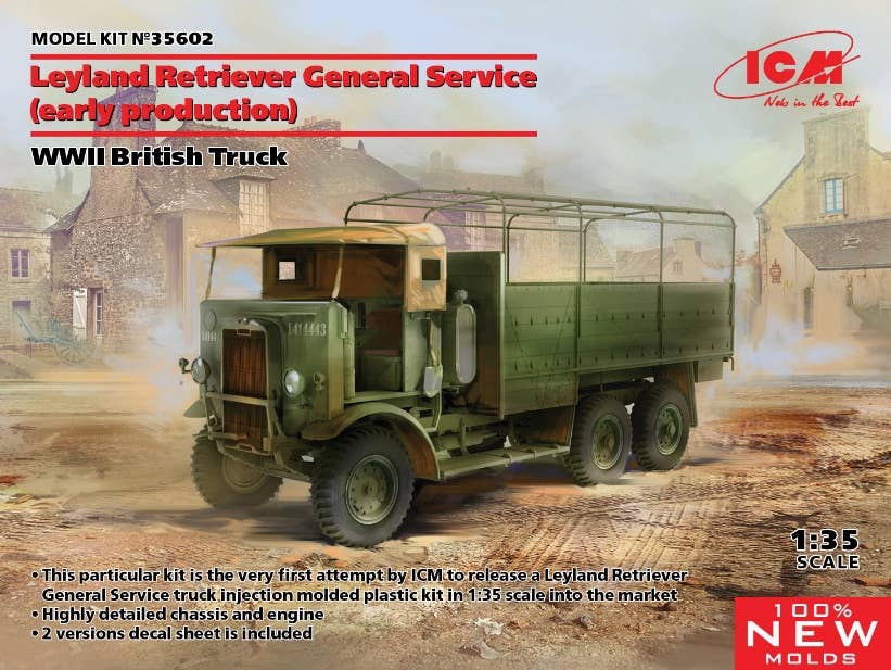 ICM 1/35 Leyland Retriever General Service Early Production - WWII British Truck | 4823044407897