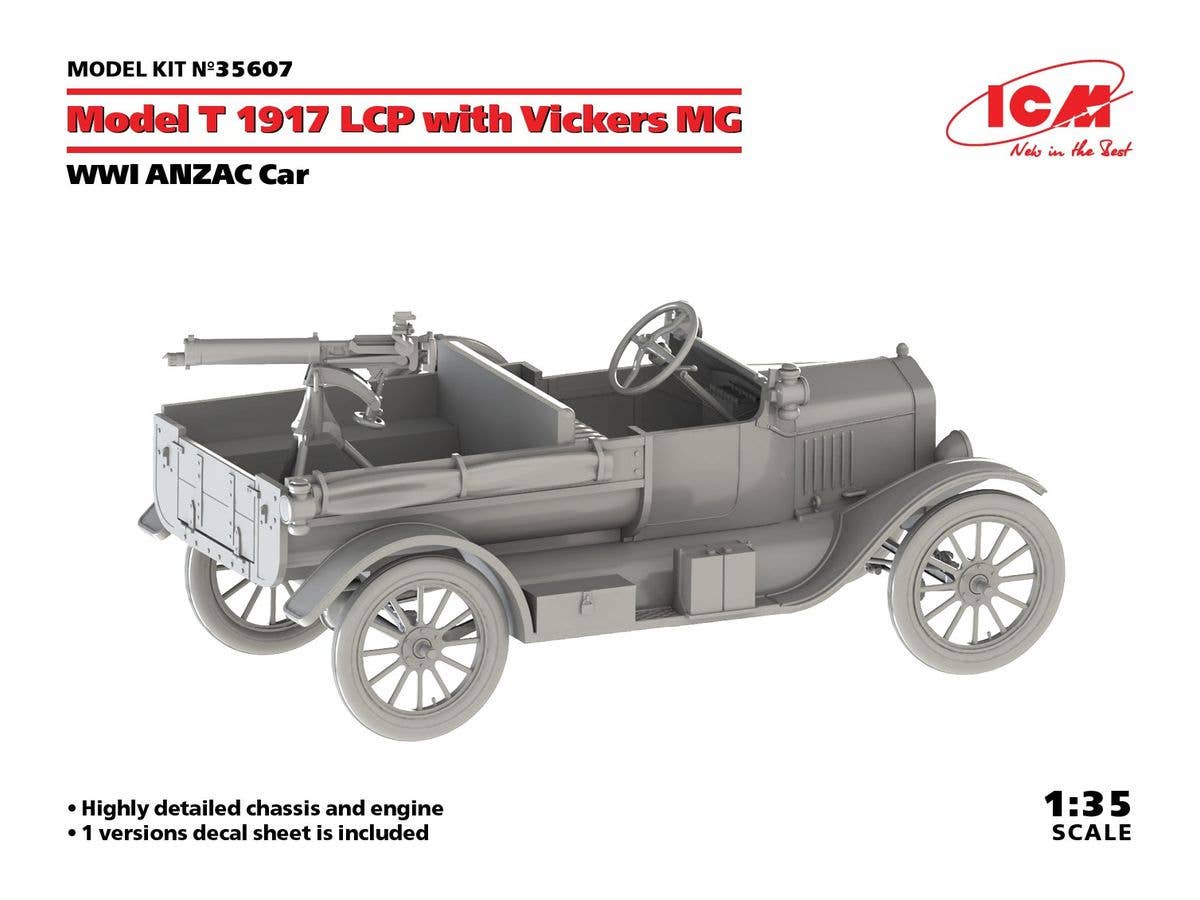 ICM 1/35 Model T 1917 LCP with Vickers MG - WWI ANZAC Car | 4823044408160
