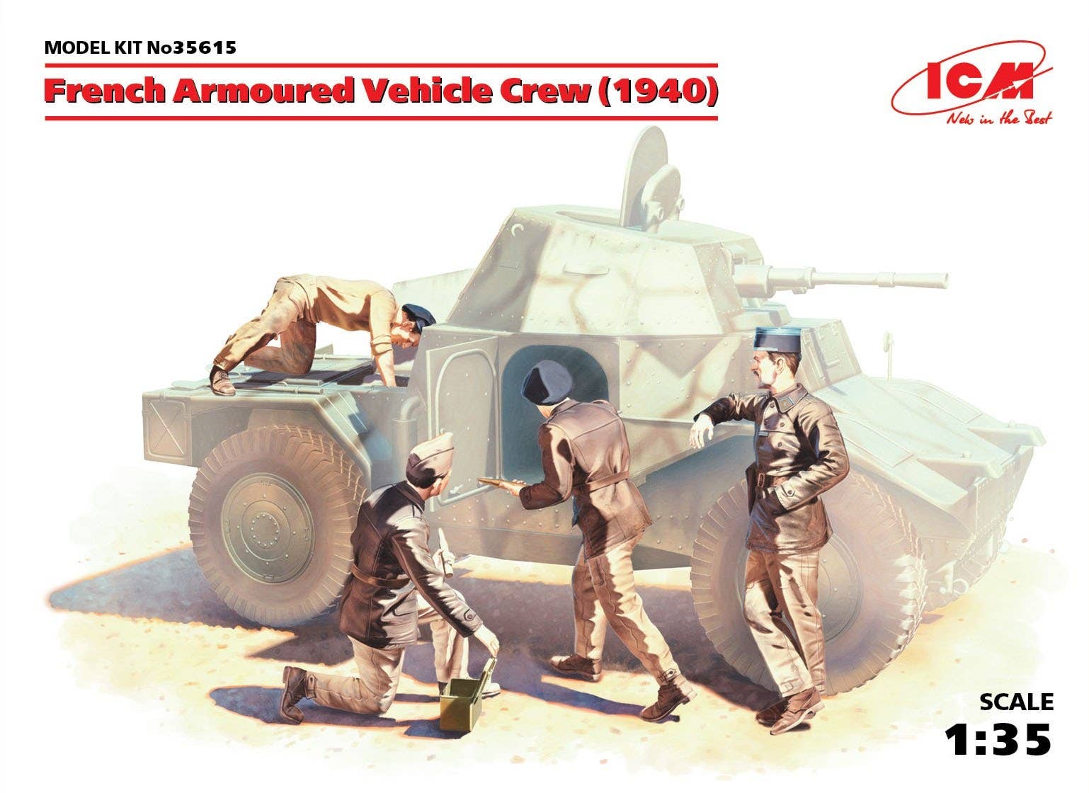ICM 1/35 French Armoured Vehicle Crew (1940) (4 figures) | 4823044404063