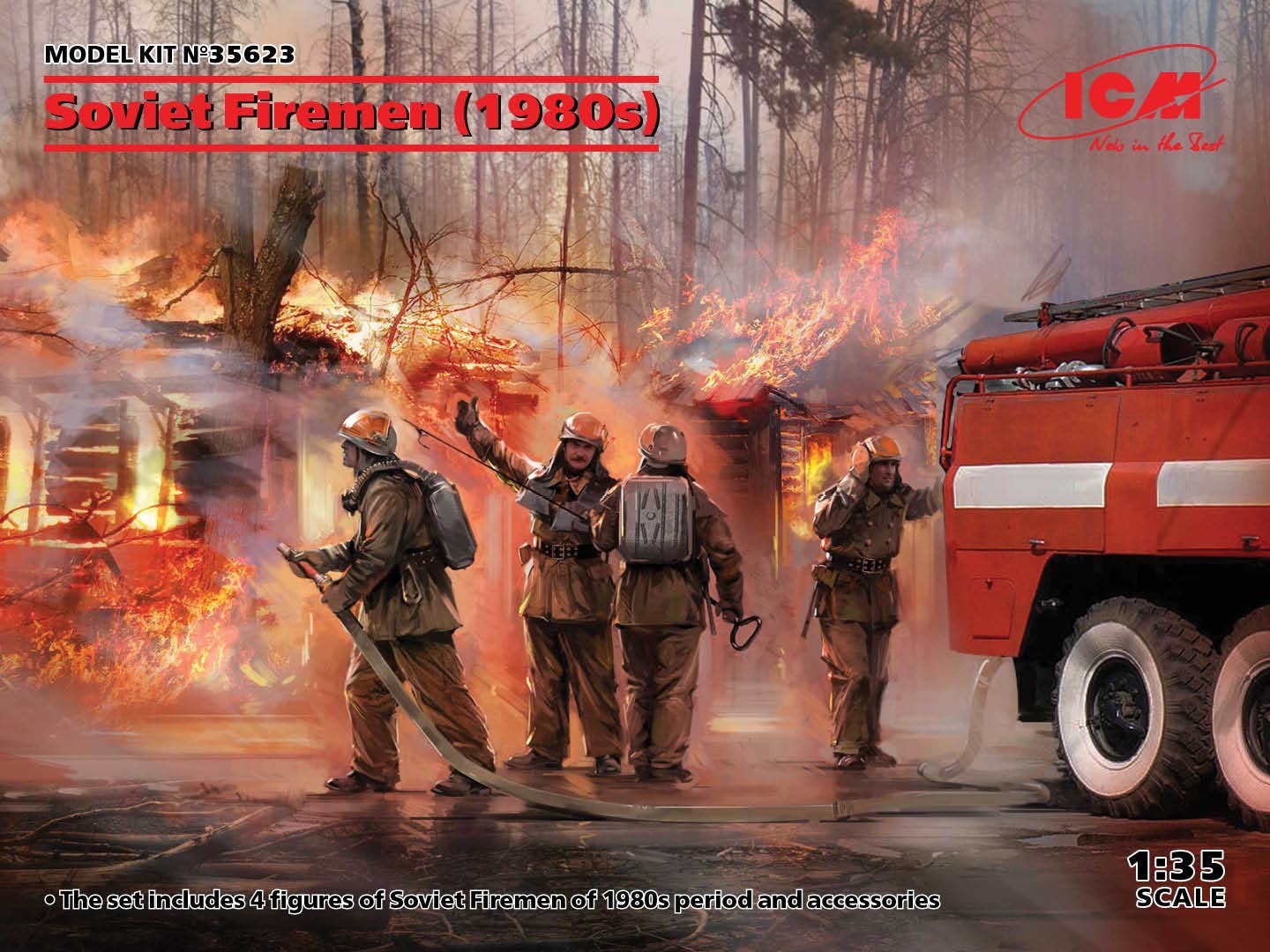 ICM 1/35 Soviet Firemen (1980s) | 4823044407583