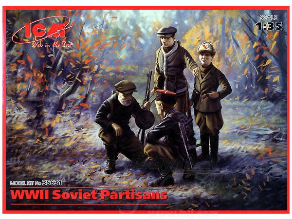 ICM 1/35 WWII Soviet Partisans (4 figures) - UPC 4823044402809 | 4823044402809