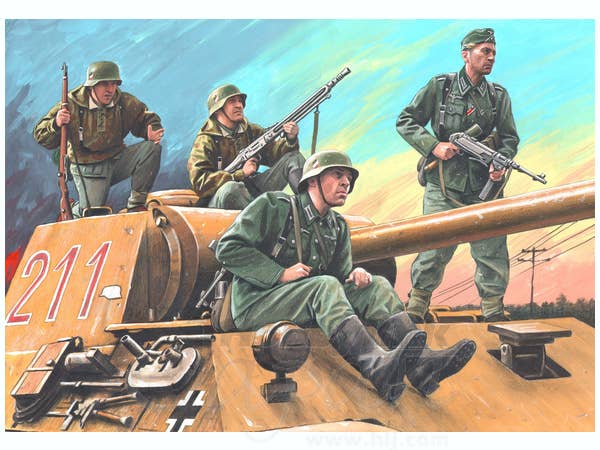 ICM 1/35 German Tank Riders (1942-1945),  (4 figures) | 4823044403257