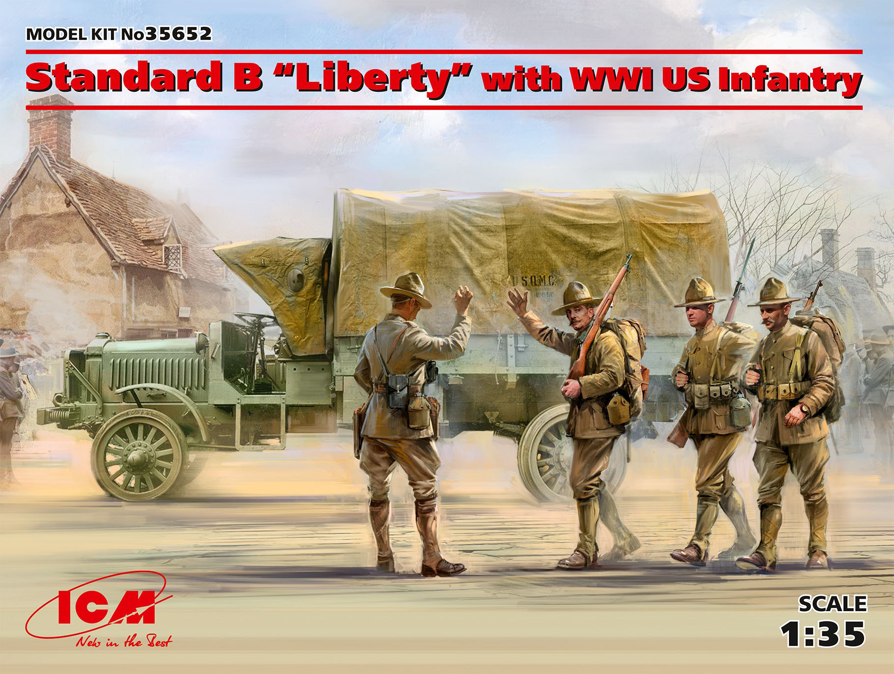 ICM 1/35 Standard B 'Liberty' with WWI US Infantry | 4823044406012