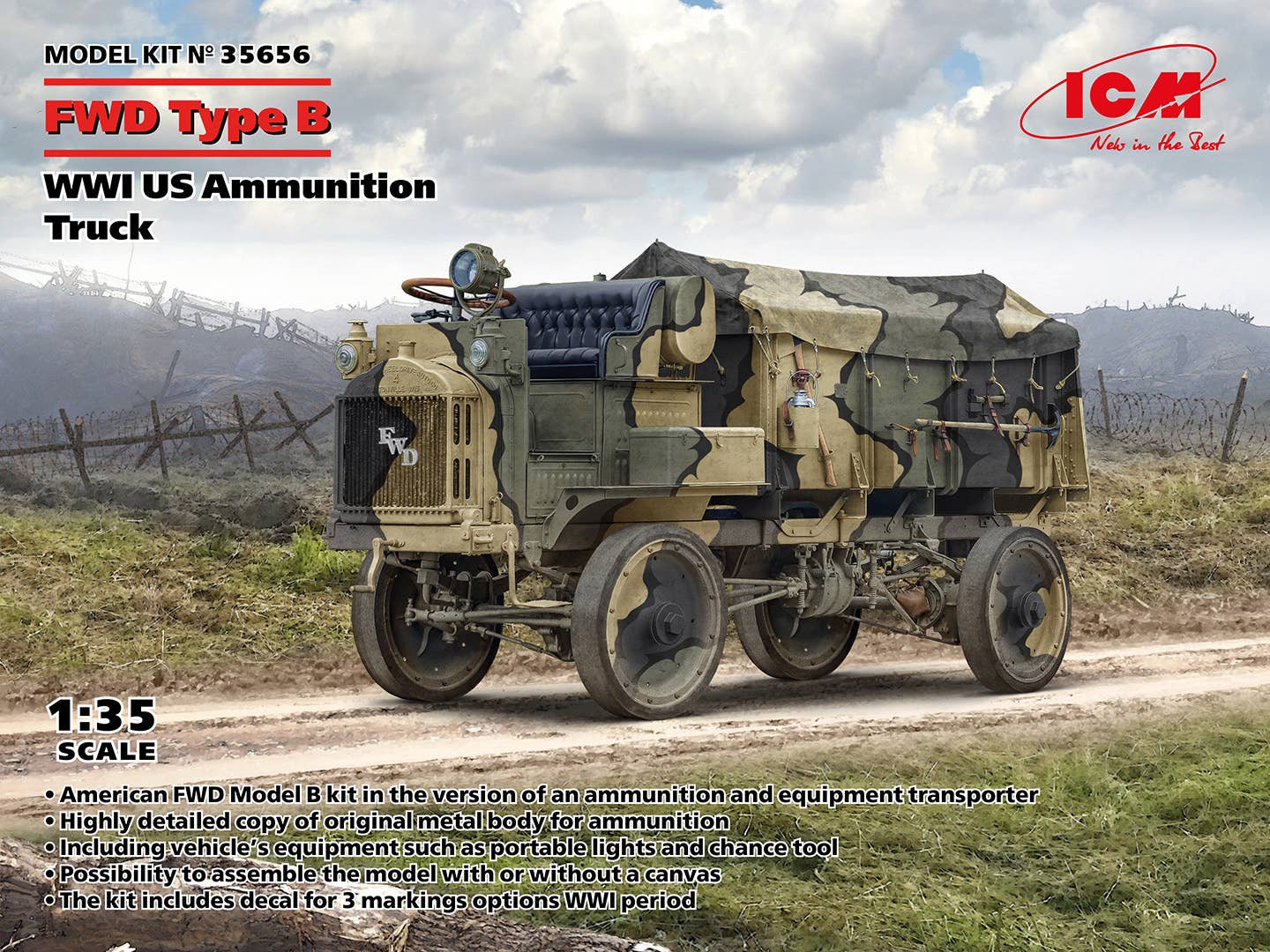 ICM 1/35 FWD Type B, WWI US Ammunition Truck | 4823044410200