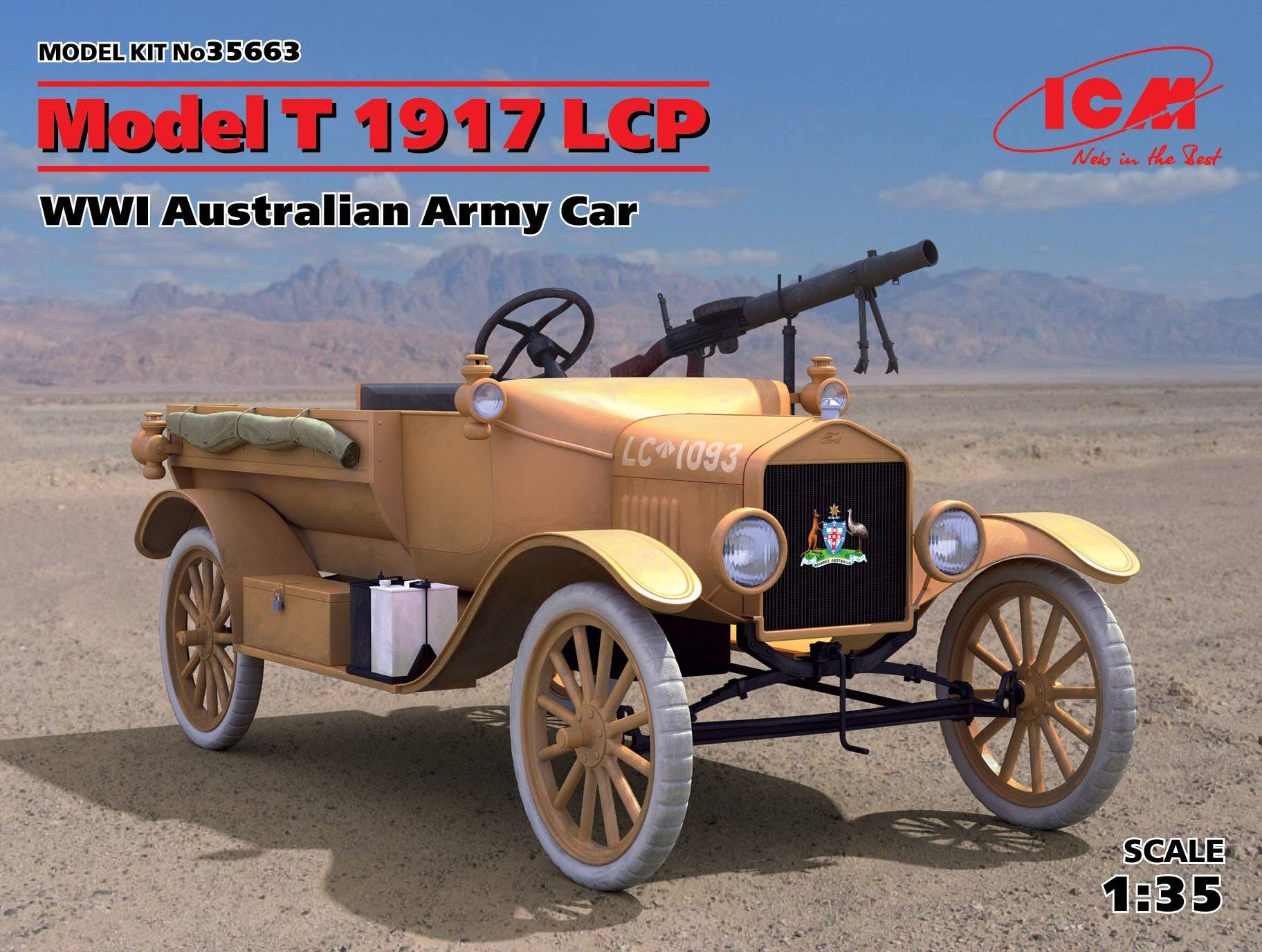 ICM 1/35 Model T 1917 LCP, WWI Australian Army Car | 4823044404414